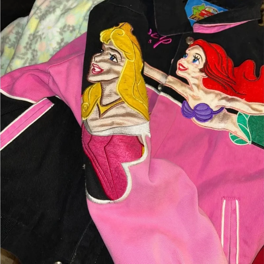 Disney Princess Kids Jacket - Pink and Black with Red Highlights - Picture 2 of 3